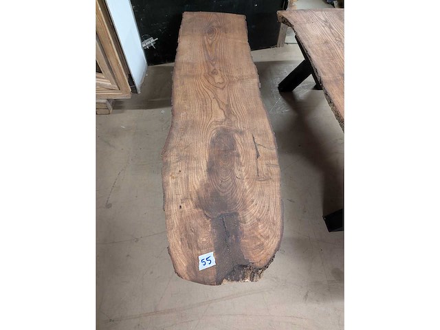 Salontafel boomstam model olie 160x45cm - afbeelding 2 van  2