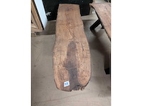 Salontafel boomstam model olie 160x45cm - afbeelding 2 van  2
