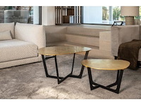 Salontafel, brass antique aluminium & iron - afbeelding 2 van  2