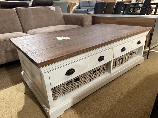 Salontafel, bruin + wit - afbeelding 1 van  5