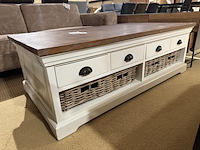 Salontafel, bruin + wit - afbeelding 2 van  5