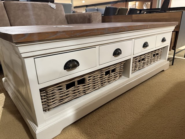 Salontafel, bruin + wit - afbeelding 3 van  5