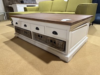 Salontafel, bruin + wit - afbeelding 1 van  4