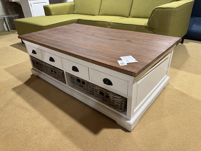 Salontafel, bruin + wit - afbeelding 2 van  4