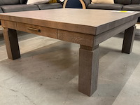 Salontafel, bruin/grijs, 100x100 cm