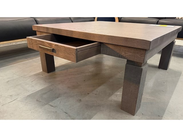 Salontafel, bruin/grijs, 100x100 cm - afbeelding 2 van  3