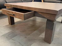 Salontafel, bruin/grijs, 100x100 cm - afbeelding 2 van  3