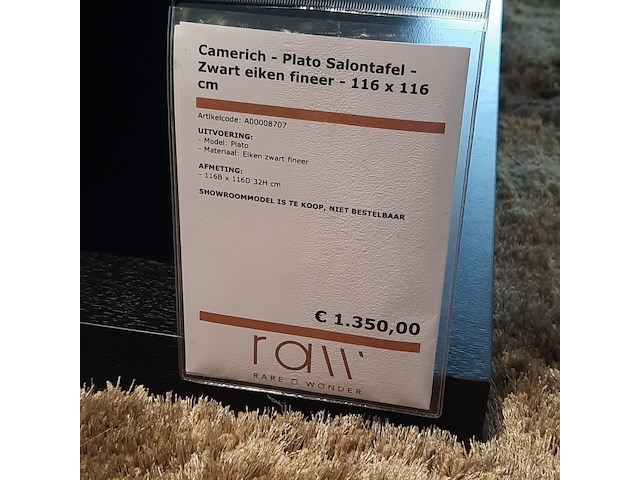 Salontafel camerich, plato, zwart - afbeelding 2 van  6
