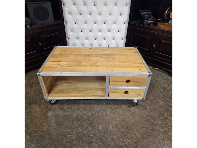 Salontafel chesterfield, chesterfield, beige - afbeelding 2 van  4