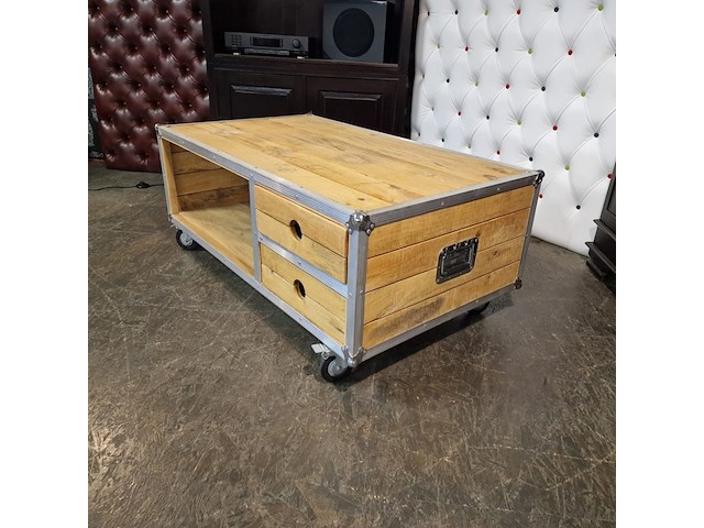 Salontafel chesterfield, chesterfield, beige - afbeelding 3 van  4
