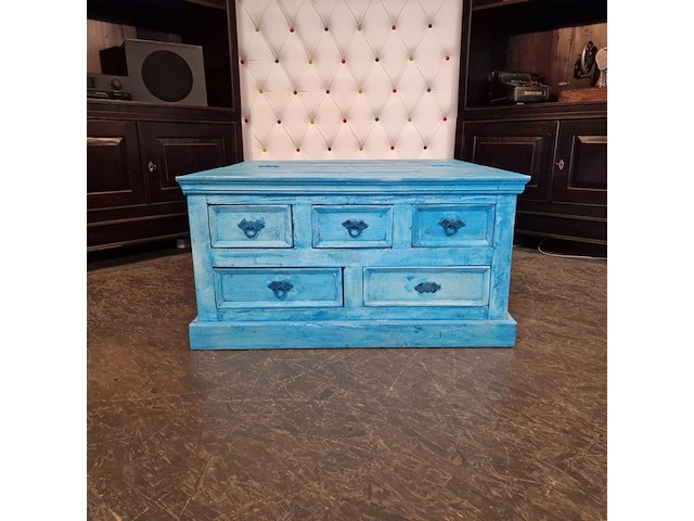Salontafel chesterfield, chesterfield, blauw - afbeelding 1 van  9
