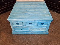 Salontafel chesterfield, chesterfield, blauw - afbeelding 5 van  9