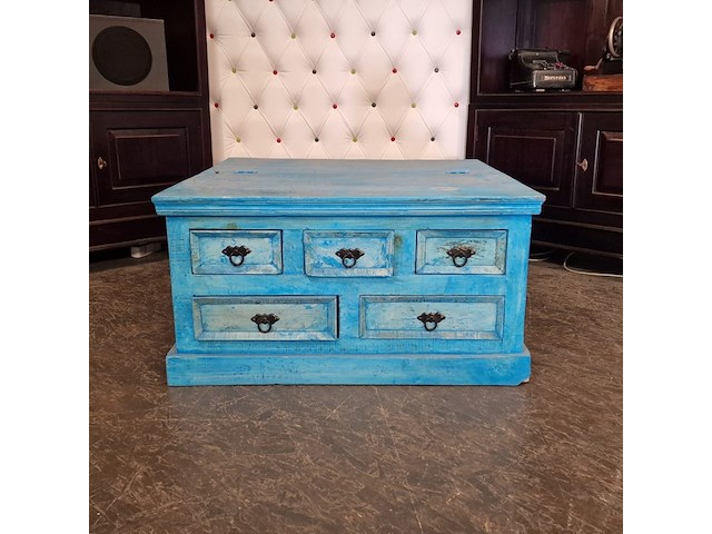 Salontafel chesterfield, chesterfield, blauw - afbeelding 6 van  9