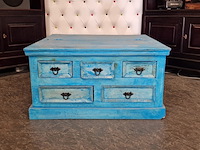 Salontafel chesterfield, chesterfield, blauw - afbeelding 6 van  9