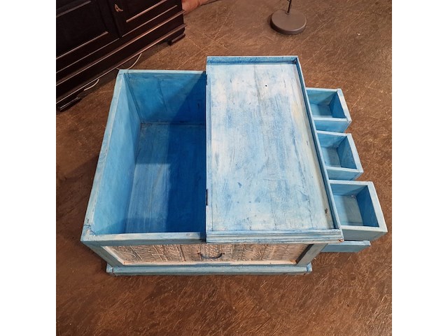 Salontafel chesterfield, chesterfield, blauw - afbeelding 8 van  9