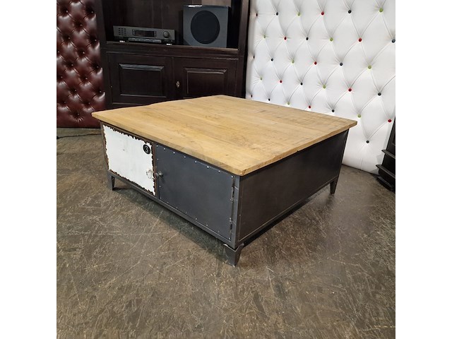 Salontafel chesterfield, chesterfield, zwart - afbeelding 1 van  4