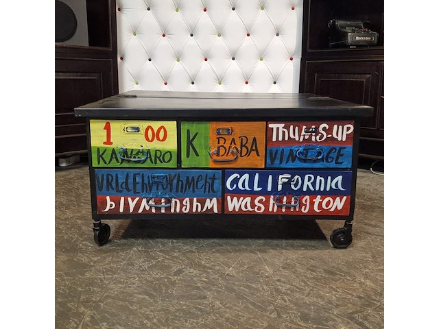 Salontafel chesterfield, chesterfield, zwart - afbeelding 1 van  5