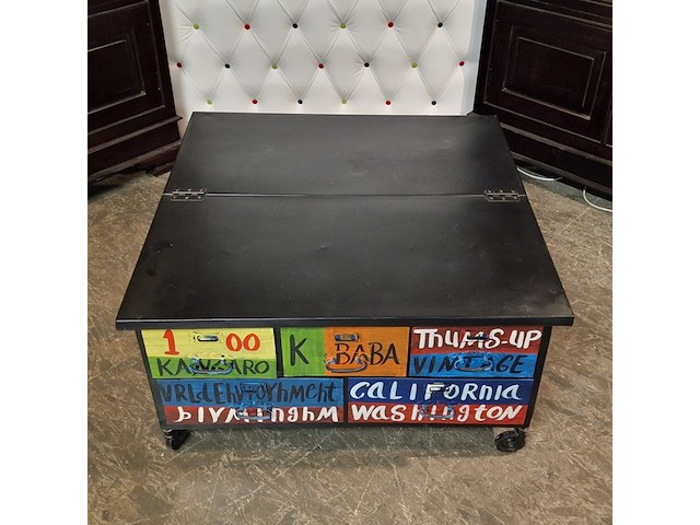 Salontafel chesterfield, chesterfield, zwart - afbeelding 4 van  5