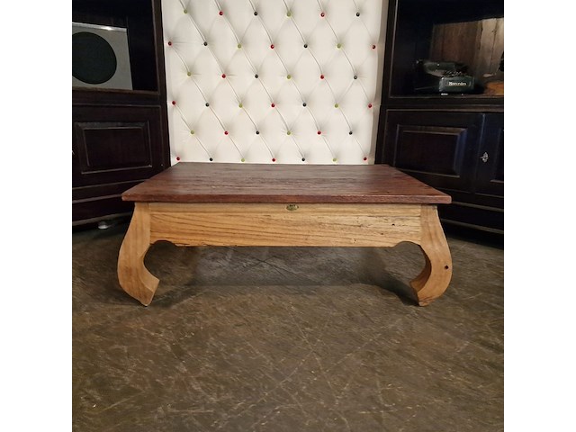 Salontafel chesterfield, sitmeubel, bruin - afbeelding 1 van  3
