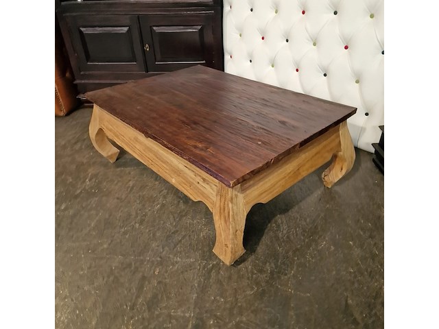 Salontafel chesterfield, sitmeubel, bruin - afbeelding 3 van  3