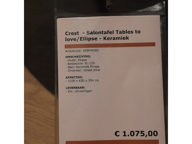Salontafel crest, ellipse - afbeelding 2 van  6