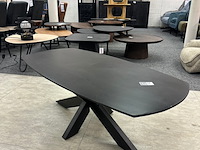 Salontafel deensovaal, mango, zwart - afbeelding 1 van  2