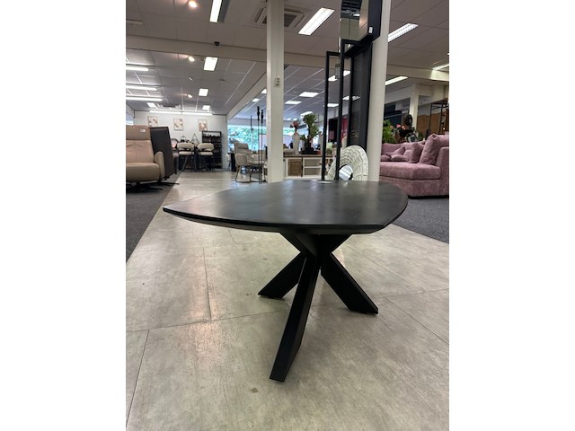 Salontafel deensovaal, mango, zwart - afbeelding 2 van  2