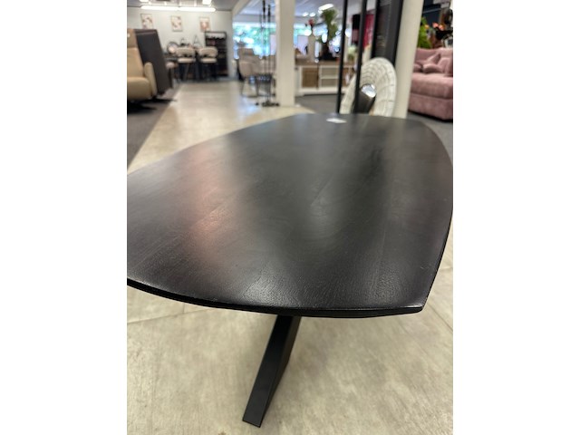 Salontafel deensovaal, mango, zwart - afbeelding 1 van  2