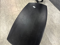 Salontafel deensovaal, mango, zwart - afbeelding 2 van  2