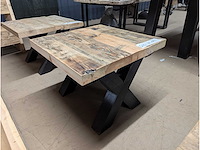 Salontafel eiken 60 x 60 x 45cm. x onderstel - afbeelding 1 van  3