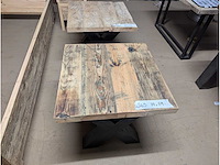Salontafel eiken 60 x 60 x 45cm. x onderstel - afbeelding 3 van  3