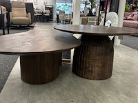 Salontafel eleonora rond en organisch set van 2, mango, japandi stijl - afbeelding 2 van  6
