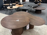 Salontafel eleonora rond en organisch set van 2, mango, japandi stijl - afbeelding 4 van  6