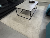 Salontafel en vloerkleed, grijs/zwart - afbeelding 1 van  5