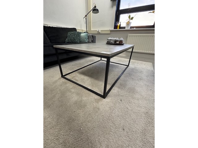 Salontafel en vloerkleed, grijs/zwart - afbeelding 2 van  5