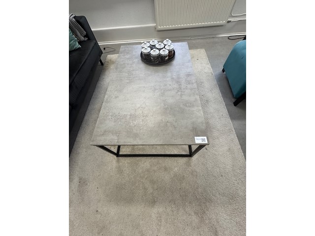 Salontafel en vloerkleed, grijs/zwart - afbeelding 4 van  5