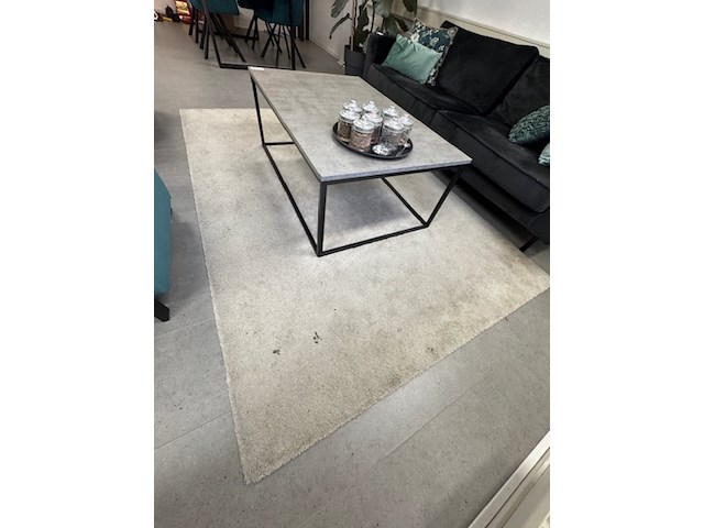 Salontafel en vloerkleed, grijs/zwart - afbeelding 5 van  5
