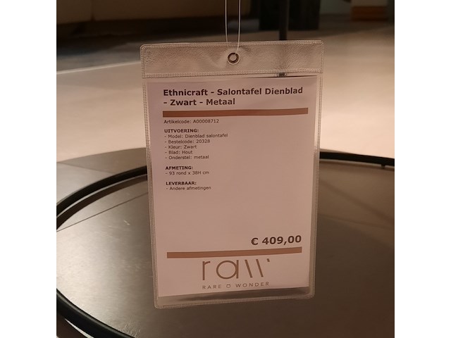 Salontafel ethnicraft, zwart - afbeelding 2 van  5