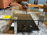 Salontafel, glas,zwart, 118x78 cm - afbeelding 2 van  2