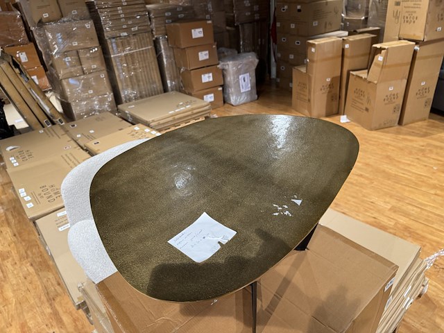 Salontafel, goud/zwart metaal - afbeelding 2 van  3