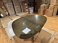 Salontafel, goud/zwart metaal - afbeelding 2 van  3