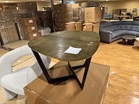 Salontafel, goud/zwart metaal - afbeelding 1 van  3