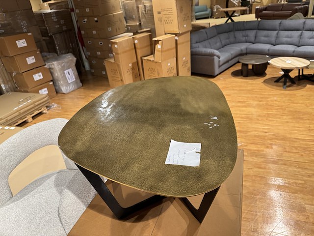 Salontafel, goud/zwart metaal - afbeelding 2 van  3