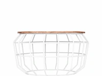 Salontafel label51, pixel, wit/naturel