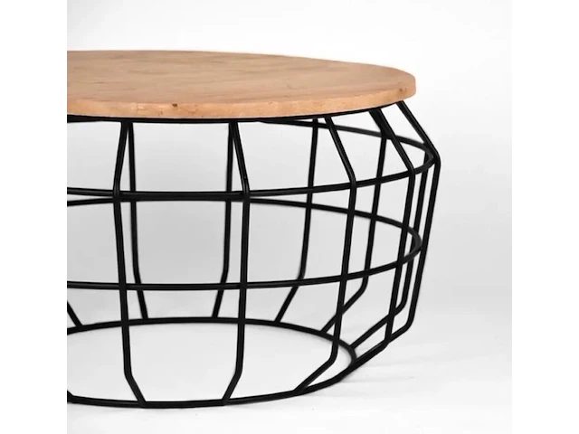 Salontafel label51, pixel, zwart/naturel - afbeelding 2 van  3