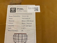 Salontafel label51, pixel, zwart/naturel - afbeelding 3 van  3
