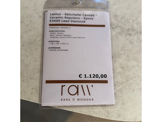 Salontafel leolux, canopy, lead diamond - afbeelding 2 van  5