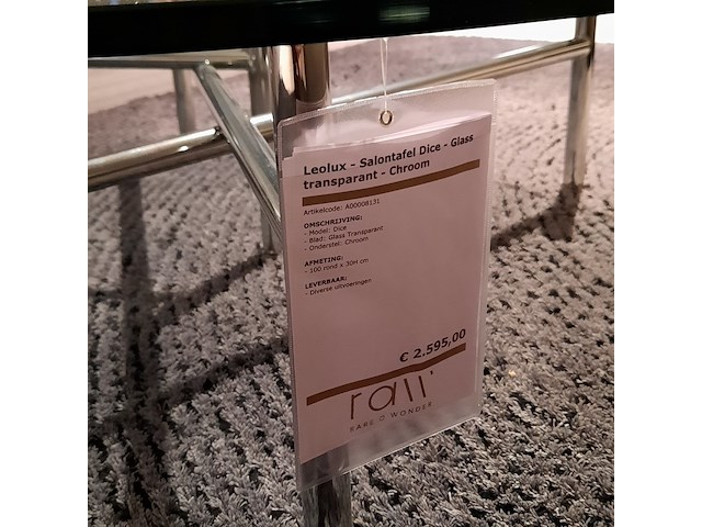 Salontafel leolux, dice, rond - afbeelding 2 van  7