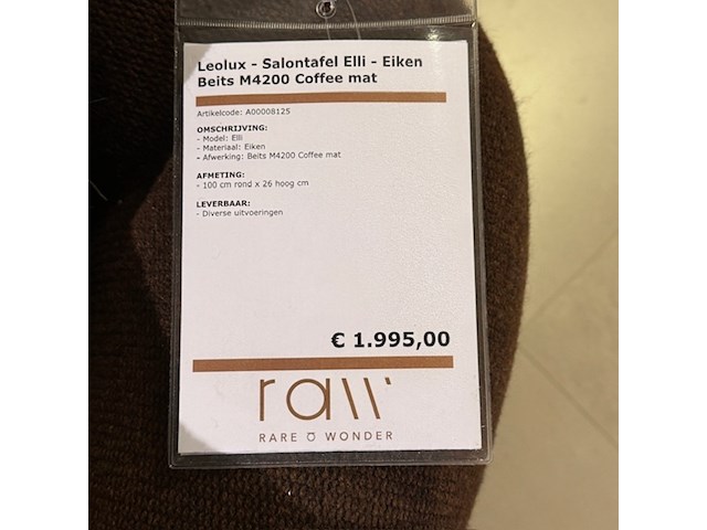 Salontafel leolux, elli, rond - afbeelding 2 van  5