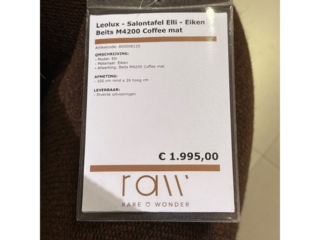 Salontafel leolux, elli, rond - afbeelding 2 van  5